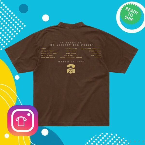 2Pac Store Merch It Ain’T Easy Brown T-Shirt