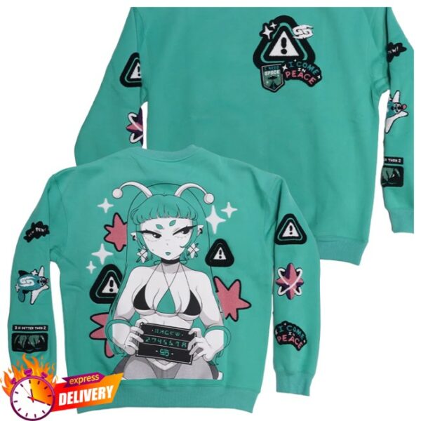 Gamersupps Store Merch I Come In Peace Crewneck