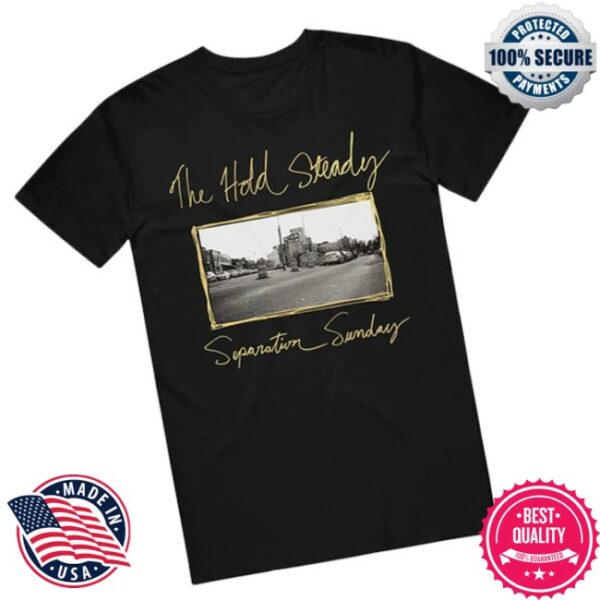 The Hold Steady Store Merch Separation Sunday Black T-Shirt