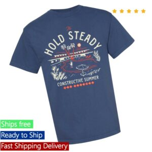 The Hold Steady Store Merch Los Angeles 2025 Blue T-Shirt