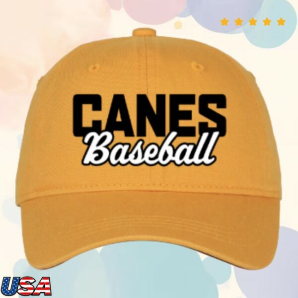 The Canes Store Merch Gold Canes Baseball Cotton Twill Hat
