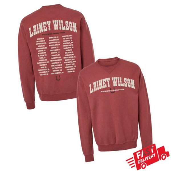 Lainey Wilson Merch Store Whirlwind World Tour Billboard Crewneck