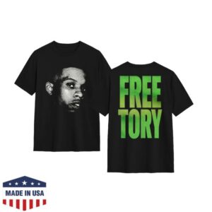 Forever Umbrella Merch Store Free Tory Face Tee Green Back