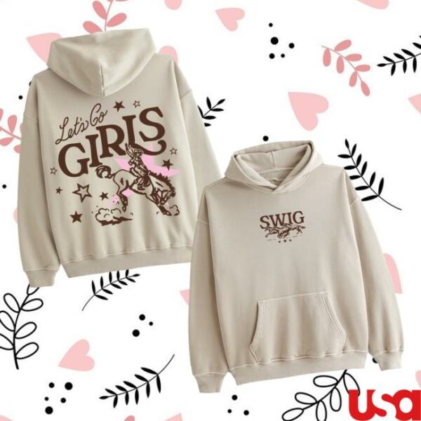 Swig Drinks Merch Store Let’s Go Girls Tan Hoodie