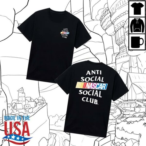 Antisocialsocialclub Merch Store Anti Social Social Club X Nascar Black Games T-Shirt