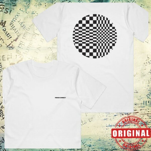 Period Correct Store Merch Checkered Meatball White Tee