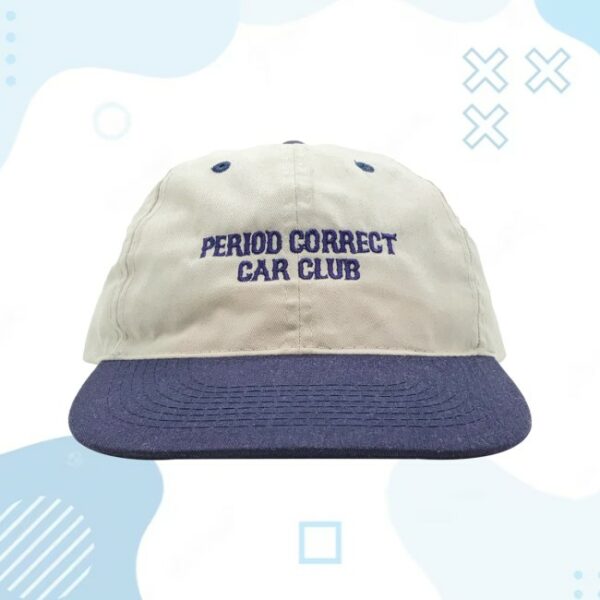 Period Correct Store Merch P-C Car Club Silver Navy Hat