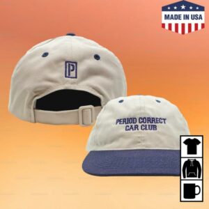 Period Correct Merch Store P.C. Car Club Hat Silver Navy