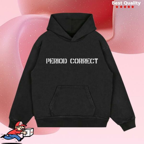 Period Correct Merch Store P.C. Stencil Hoodie Vintage Black