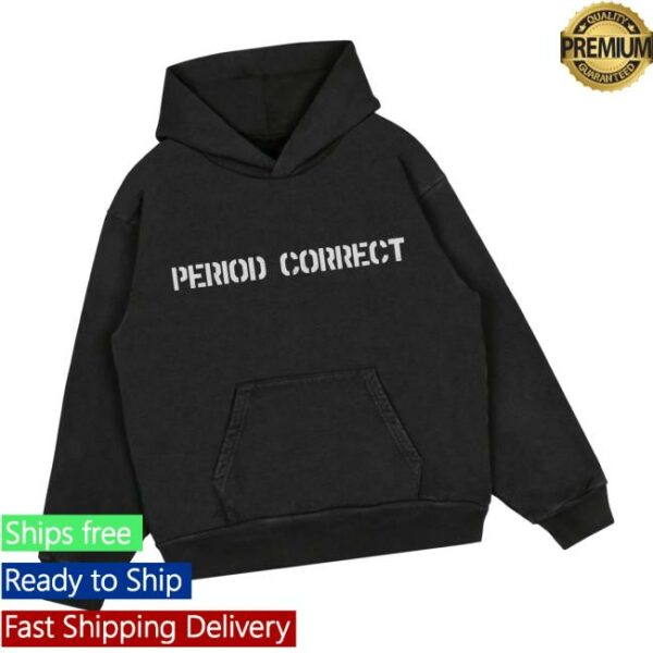 Period Correct Merch Store P.C. Stencil Hoodie Vintage Black