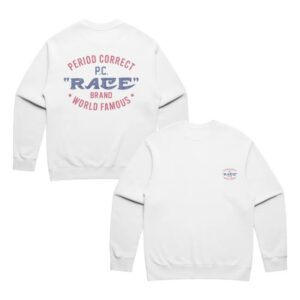 Period Correct Merch Store Race Crewneck White