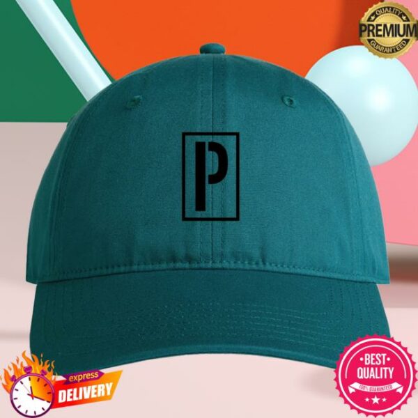 Period Correct Merch Store Stencil P 3D Embroider Hat Turquoise