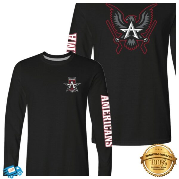 Allen Americans Store Merch Black Eagle Ls T-Shirt