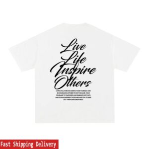 Always Grateful To Store Merch Live Life Cursive T-Shirt