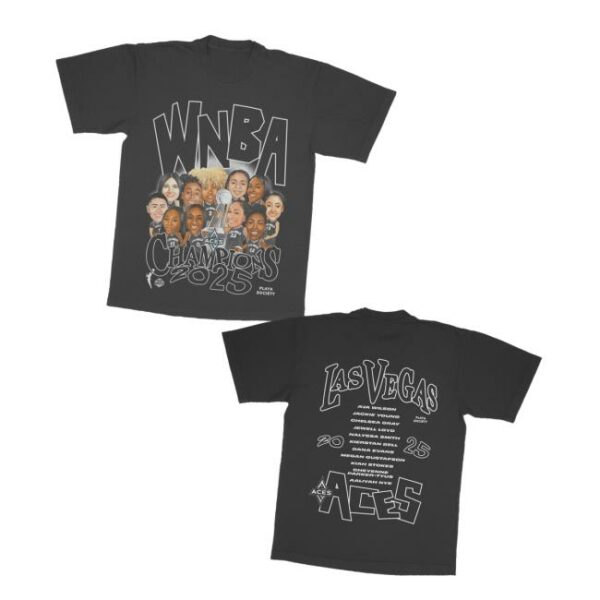 Playasociety Merch Store Playa Society 2025 Wnba Champs Roster T-Shirt