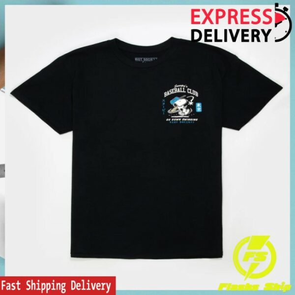 Tillys Store Merch Riot Society X Peanuts Snoopy’s Baseball Club Mens Tee