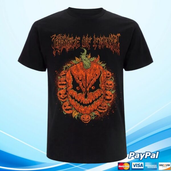 Cradle Of Filth Store Merch Cradle Of Filth Dani Pumpkin Black Tee