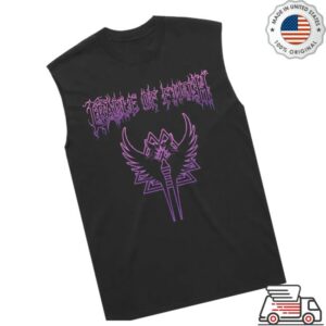 Cradle Of Filth Store Merch Cradle Of Filth Purple Valkyrie Sigil Faded Black Tank Top
