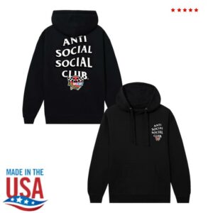 Antisocialsocialclub Merch Store Assc X Motorsport Hoodie Black