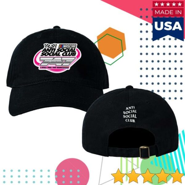 Antisocialsocialclub Merch Store Assc X Nascar 747 Cotton Dad Cap Black