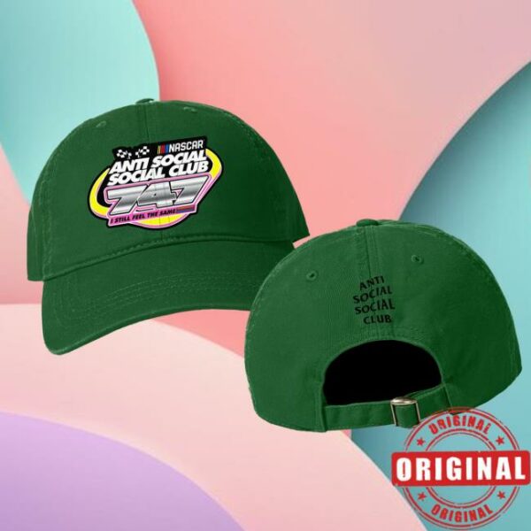 Antisocialsocialclub Merch Store Assc X Nascar 747 Cotton Dad Cap Green