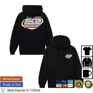 Antisocialsocialclub Merch Store Assc X Nascar 747 Hoodie Black