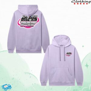 Antisocialsocialclub Merch Store Assc X Nascar 747 Hoodie Plum