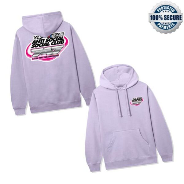 Antisocialsocialclub Merch Store Assc X Nascar 747 Hoodie Plum