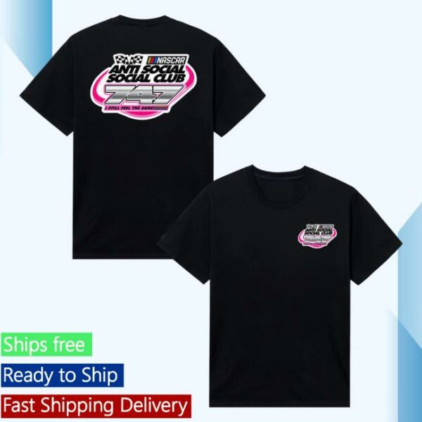Antisocialsocialclub Merch Store Assc X Nascar 747 Tee Black