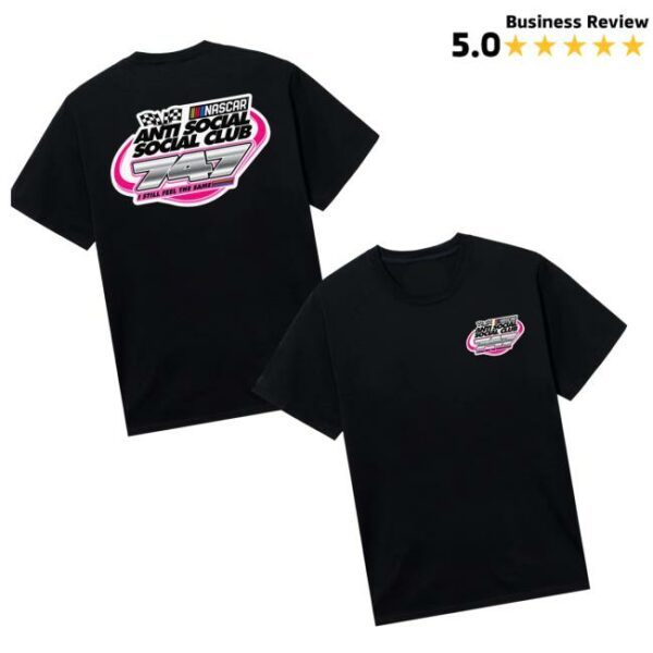 Antisocialsocialclub Merch Store Assc X Nascar 747 Tee Black