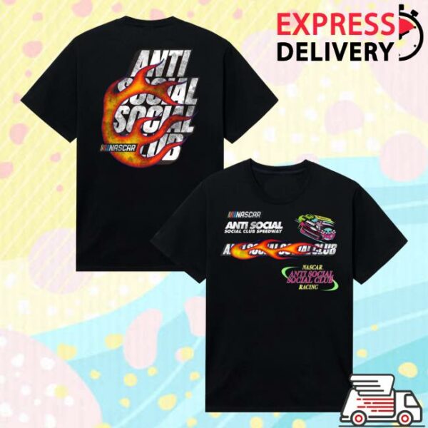 Antisocialsocialclub Merch Store Assc X Nascar Daytona Tee Black