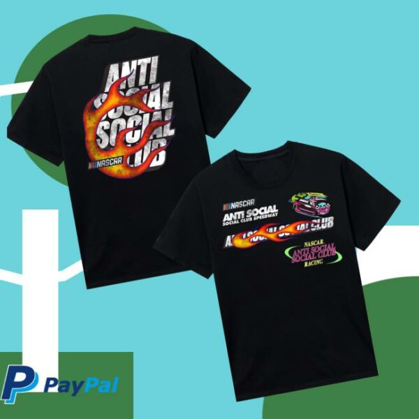 Antisocialsocialclub Merch Store Assc X Nascar Daytona Tee Black