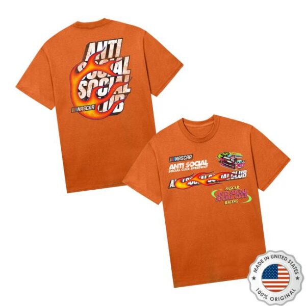 Antisocialsocialclub Merch Store Assc X Nascar Daytona Tee Orange