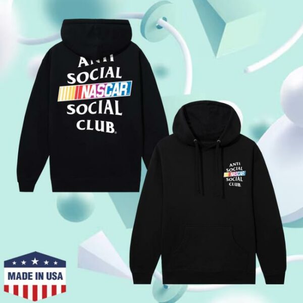 Antisocialsocialclub Merch Store Assc X Nascar Games Hoodie Black