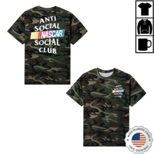 Antisocialsocialclub Merch Store Assc X Nascar Games Tee Woodland Camo