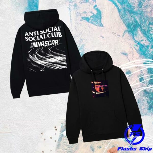 Antisocialsocialclub Merch Store Assc X Nascar Too Tough To Tame Hoodie Black