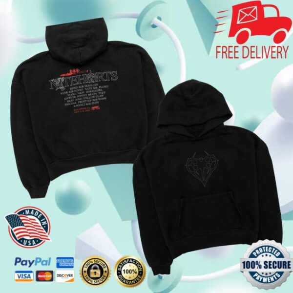Niteharts Merch Store 2025 Lineup Hoodie
