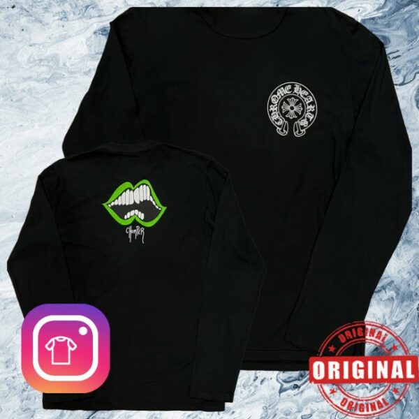 Matty Boy Store Merch Chrome Hearts Matty Boy Green Chomper Ls Black T-Shirt