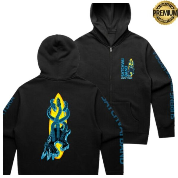 Satriani Store Merch Hydra Tour Black Zip Hoodie