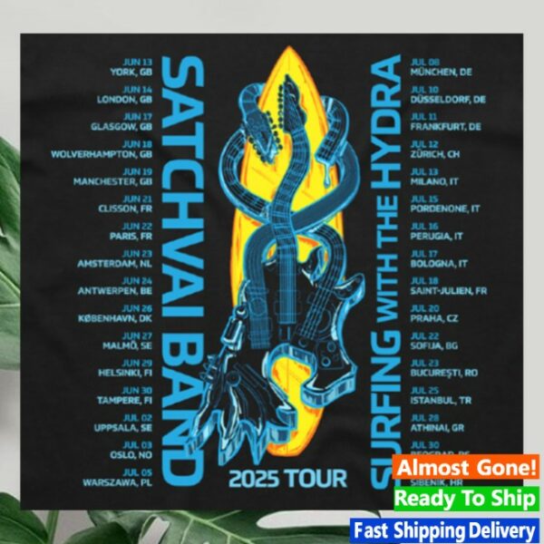 Satriani Store Merch Hydra Tour Black Tee