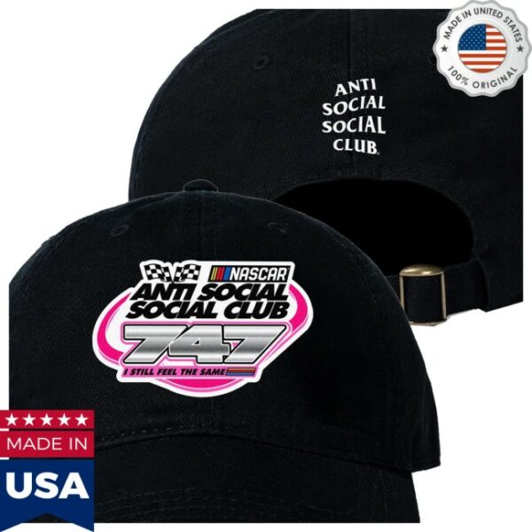 Anti Social Social Club Store Merch Assc X Nascar 747 Cotton Dad Black Cap