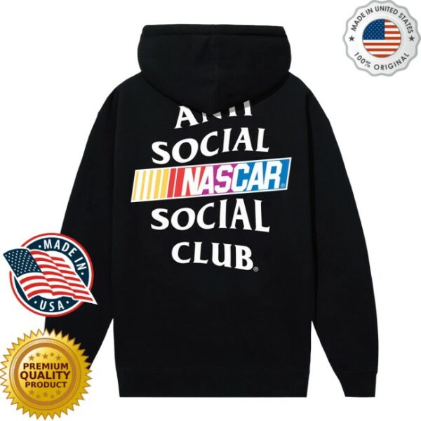 Anti Social Social Club Store Merch ASSC x Nascar Games Black Hoodie