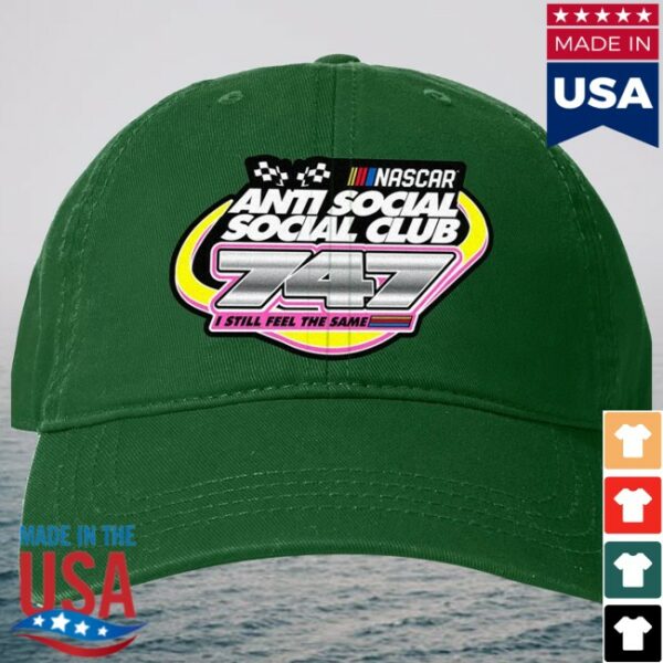 Anti Social Social Club Store Merch Assc X Nascar 747 Cotton Dad Green Cap