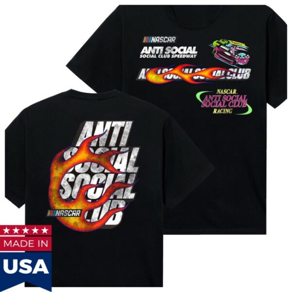 Anti Social Social Club Store Merch Assc X Nascar Daytona Black Tee