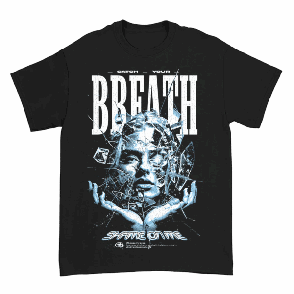 Catchyourbreath Official Store Merch Shame On Me Shattered Black T-Shirt