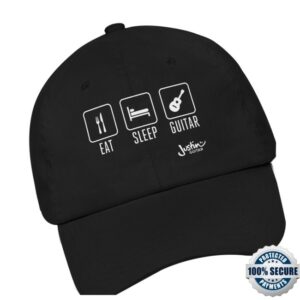 Justinguitar Merch Store Eat Sleep Guitar Baseball Cap