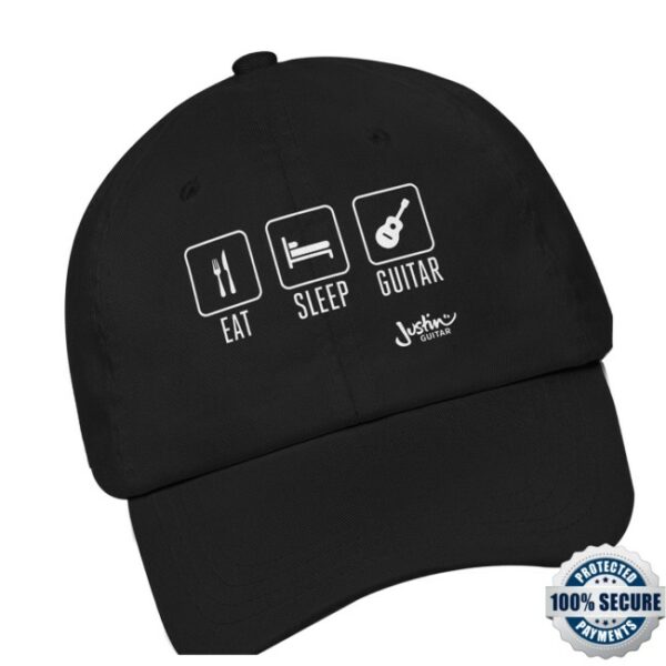 Justinguitar Merch Store Eat Sleep Guitar Baseball Cap