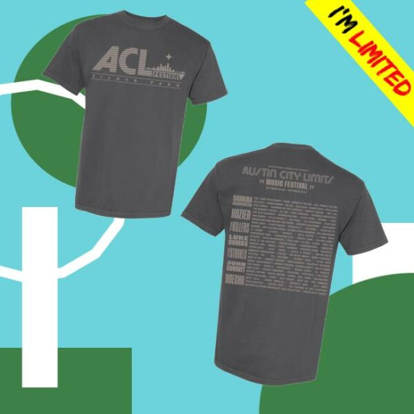 Aclfestival Store Merch Acl Fest Skyline Lineup Tee