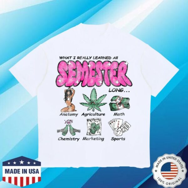 Lonely Hearts Club Store Merch What I Learned All Semester Premium T-Shirt