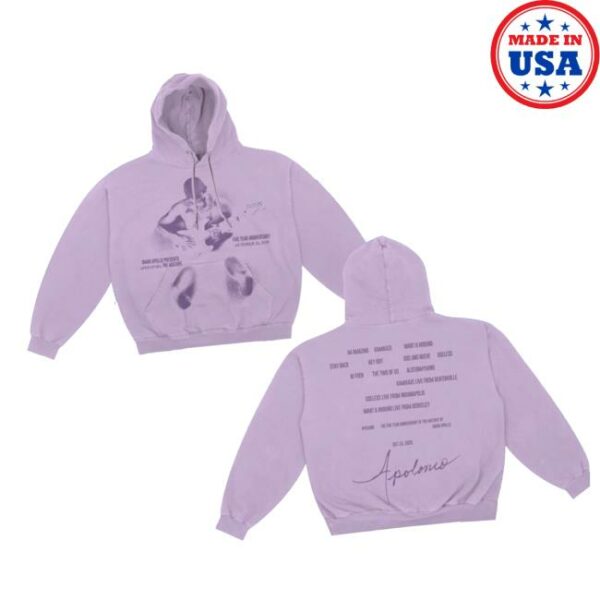 Omar Apollo Merch Store Apolonio Anniversary Hoodie Violet